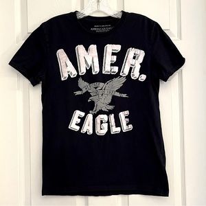 ☘️ 3/$15 American Eagle Vintage Screen Print Logo Men’s Crew Neck Tee, Size S